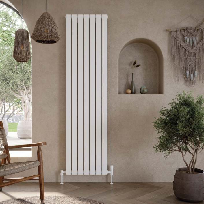 Scudo Bravo Designer Radiator, Double Panel, 1800 x 476mm — Anthracite