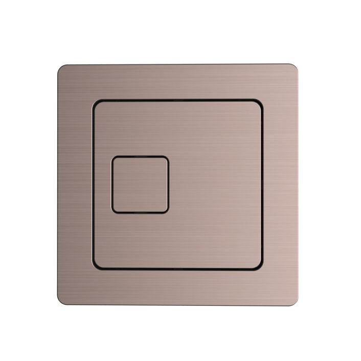 Scudo Bronze Élégance™ Square Dual Flush Plate – Brushed Bronze