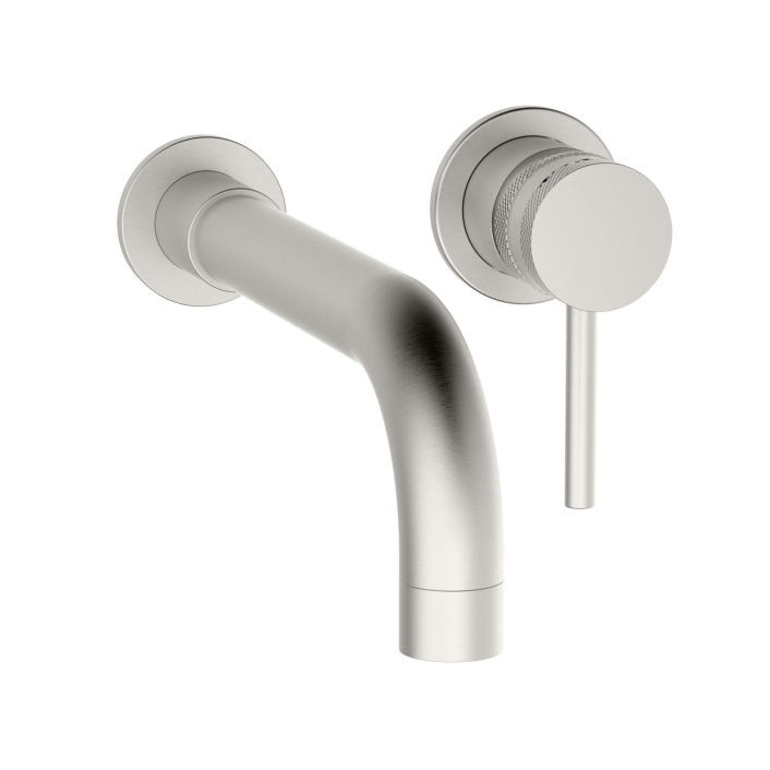 Scudo Core Wall Mounted Basin Tap & Filler, Brushed Nickel