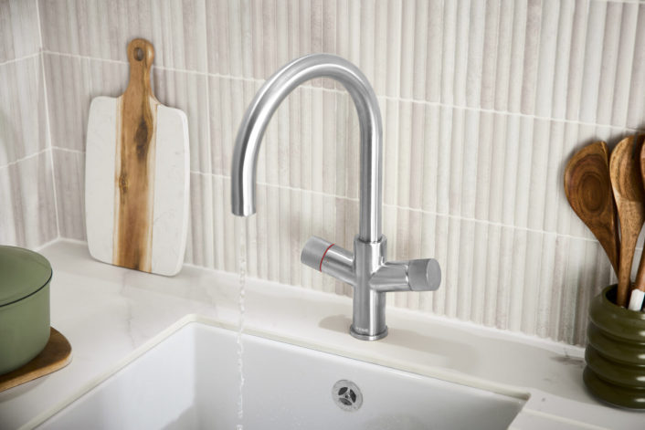 Scudo Kelvin 3-in-1 Boiling Water Tap, U Spout, Chrome