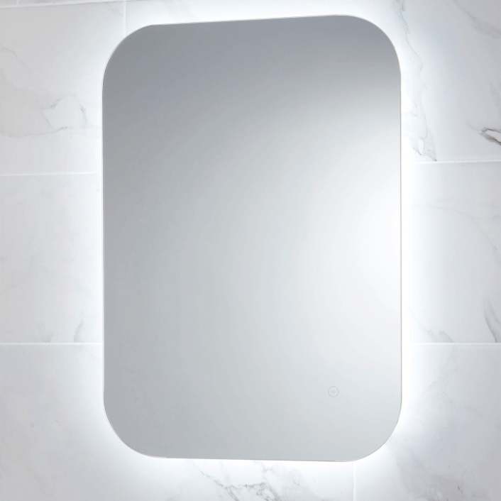 Scudo Aura LED Mirror with Demister Pad, 800 x 600mm