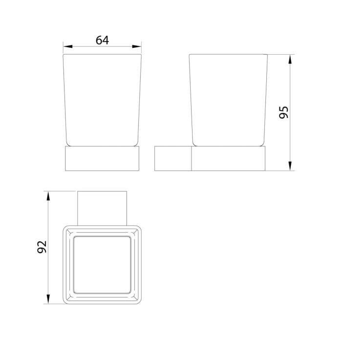 Scudo Ferro Tumbler Holder, Gunmetal