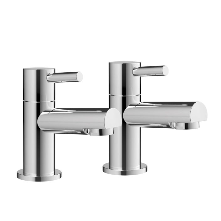 Scudo Premier Bath Taps, Chrome, Pair