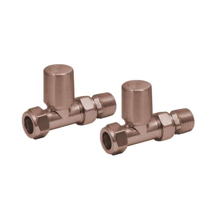 Scudo Radiator Valve, Straight, 15mm, Anthracite — Pair
