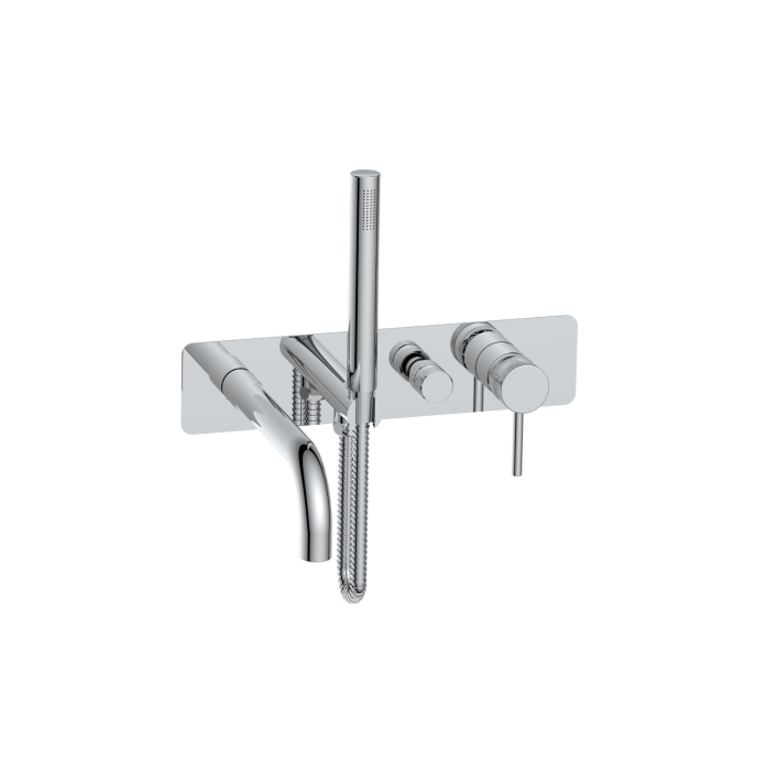 Scudo Core Wall Mounted Bath Shower Mixer, Gunmetal