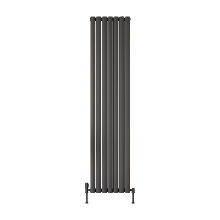 Scudo Apex Designer Radiator, Double Panel, 1800 x 236mm — Anthracite