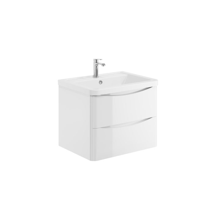 Scudo Bella Wall Cabinet, Gloss White — 600mm