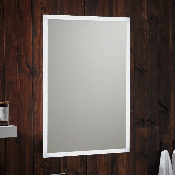 Scudo Mosca LED Mirror with Demister Pad, Shaver Socket & Bluetooth, 500 x 700mm