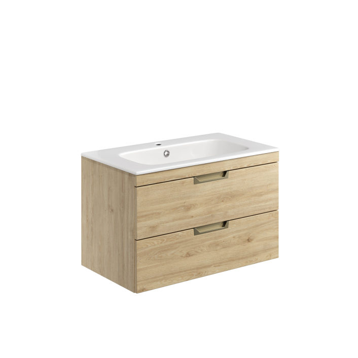 Scudo Aubrey Vanity Unit, Davos Oak — 800mm