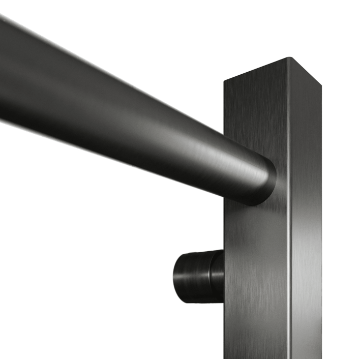 Scudo Vibe Towel Rail, 1200 x 500 — Brushed Brass