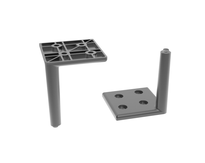 Scudo Bota Cabinet Leg, Gunmetal — Set of 4