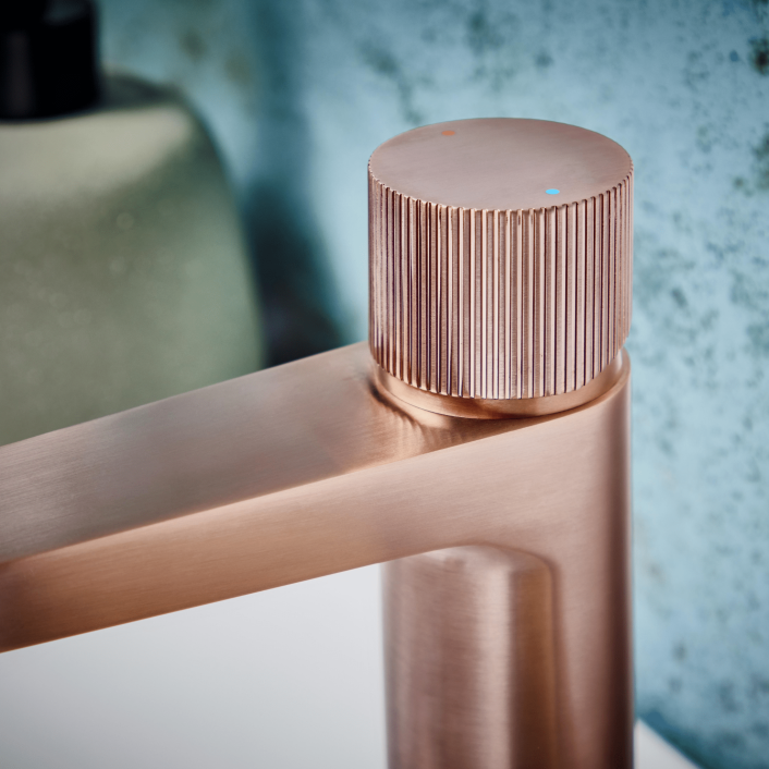 Scudo Koko Mono Basin Mixer, Brushed Brass