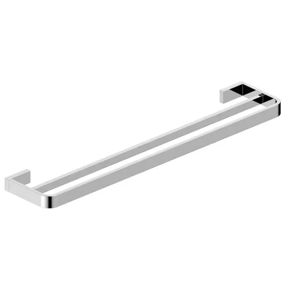 Scudo Delta Double Towel Rail, Chrome