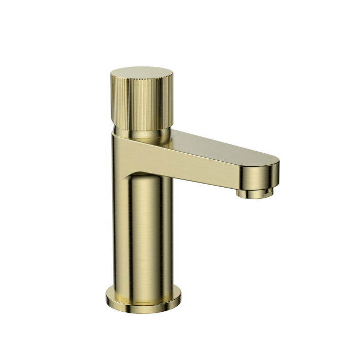 Scudo Koko Mono Basin Mixer, Brushed Brass