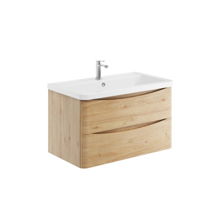 Scudo Bella Wall Cabinet, Davos Oak — 800mm