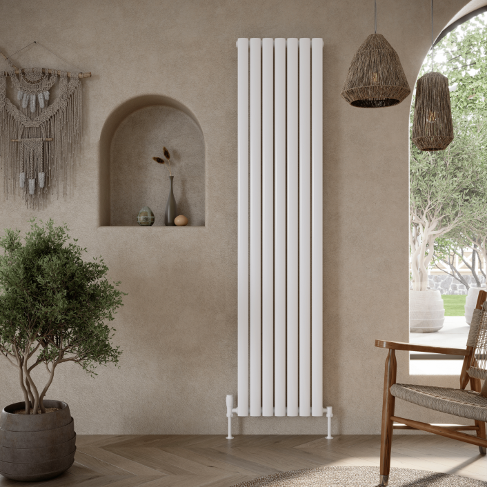 Scudo Apex Designer Radiator, Single Panel, 1800 x 236mm — Anthracite