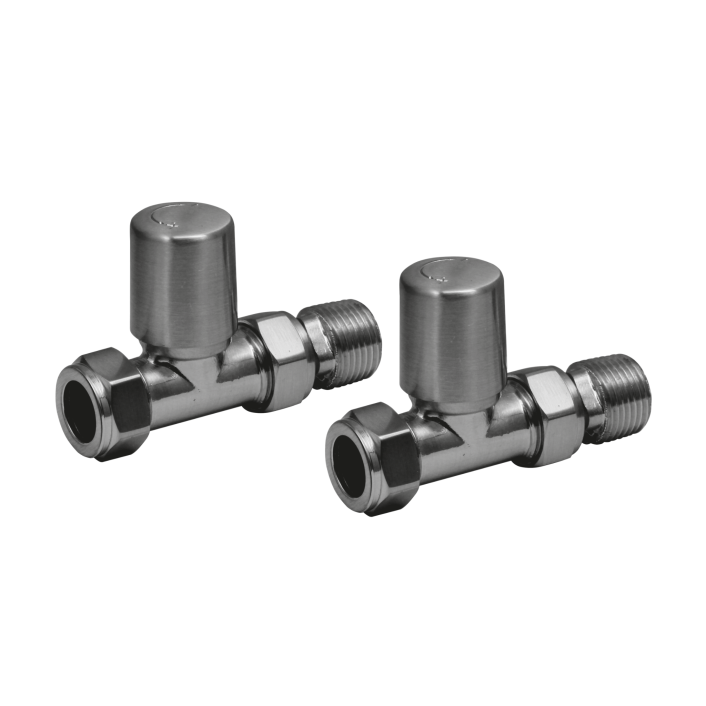 Scudo Radiator Valve, Straight, 15mm, Anthracite — Pair