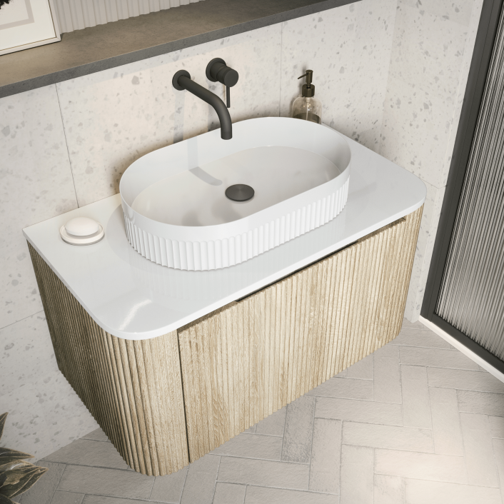 Scudo Aurevia 575x360x116mm Countertop Basin – Gloss White