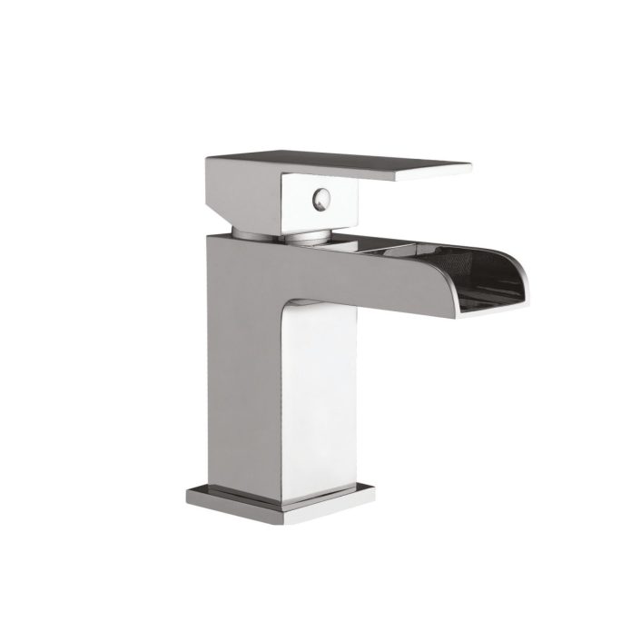 Scudo Victoria Mono Basin Mixer, Chrome, with Push Waste