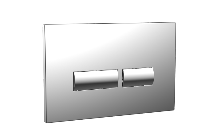 Scudo Linea™ Square Flush Button – Chrome