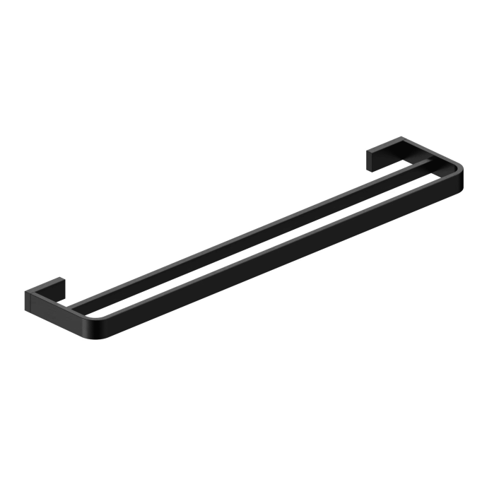 Scudo Ravenna Double Towel Rail, Black