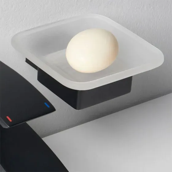 Scudo Ravenna Soap Dish Holder, Black