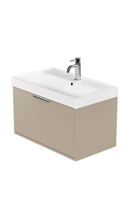 Zaneti Dakota Wall Hung Basin Unit 800mm Khaki