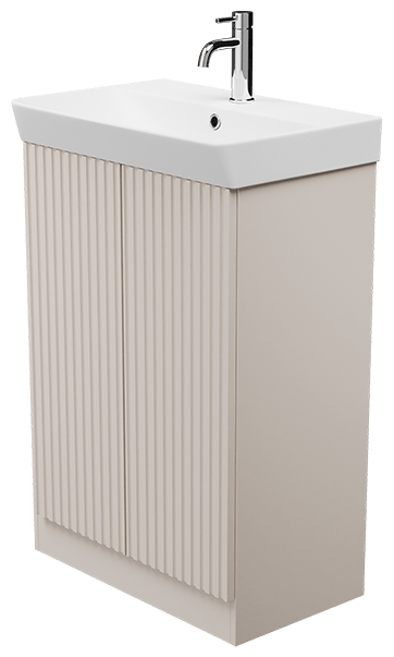 Zaneti Soho Floor Basin Unit 600mm Cashmere