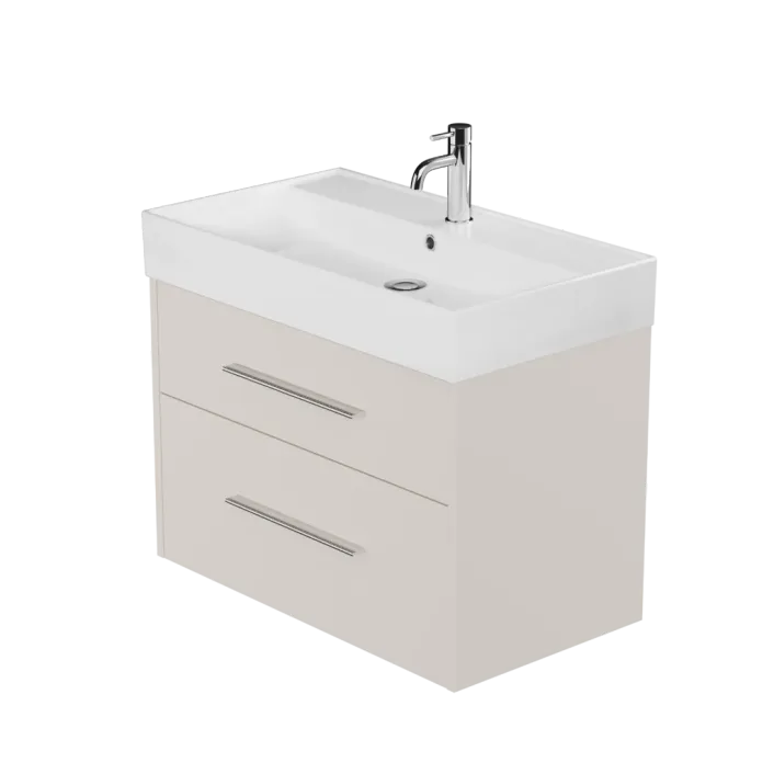 Zaneti Montana Wall Hung (inc Basin) Unit 800mm Cashmere