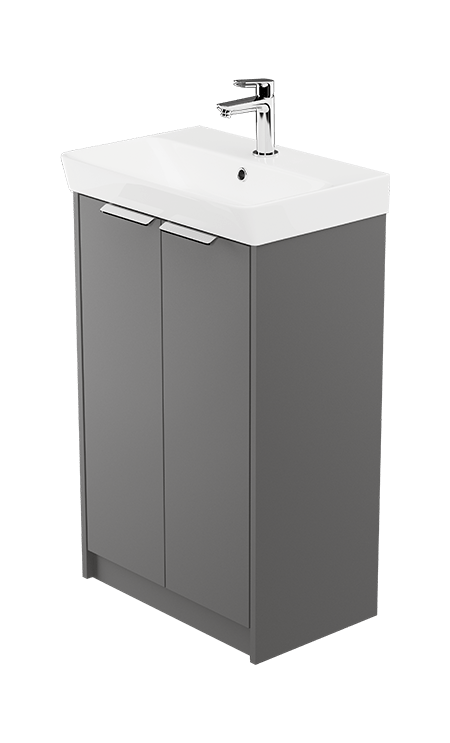 Zaneti Maddison Floor Standing Basin Unit 500mm Matt Mid Grey
