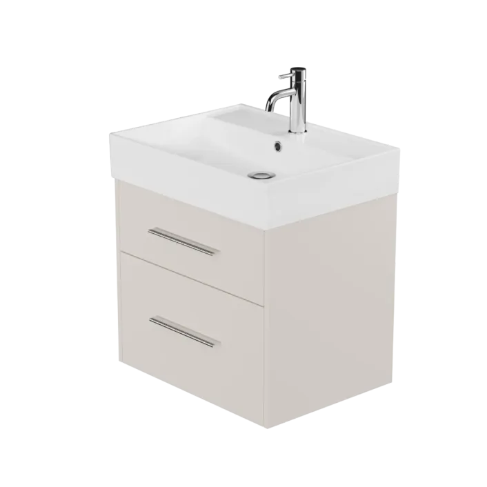 Zaneti Montana Wall Hung (inc Basin) Unit 600mm Cashmere