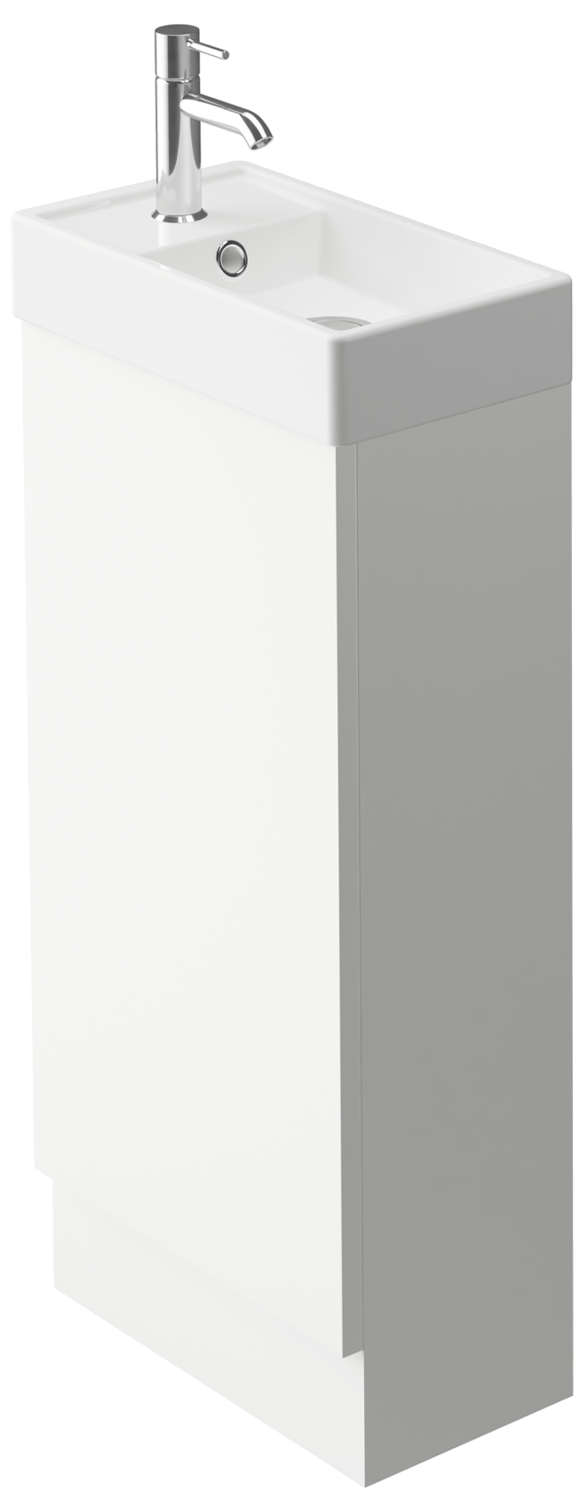 Zaneti Kolour Floor Cloaks Unit 400mm Matt White