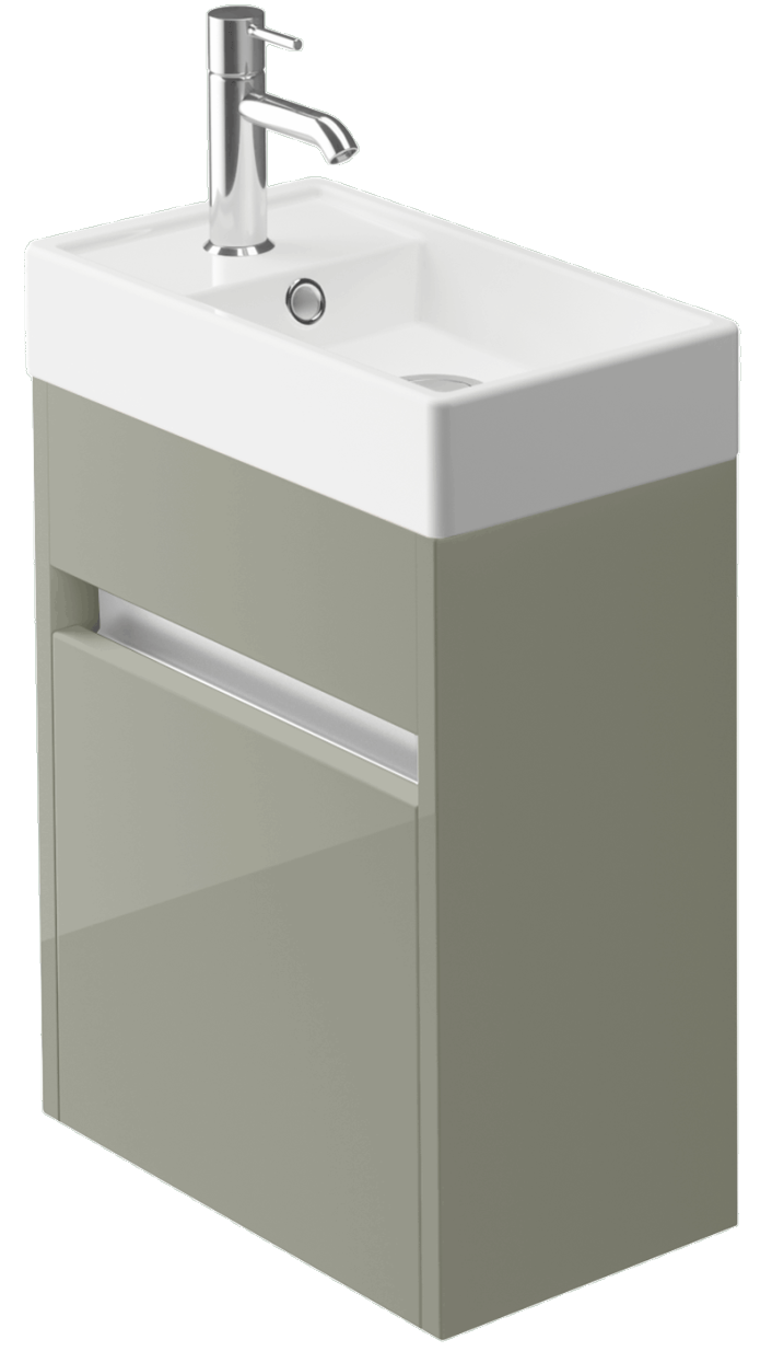 Zaneti Aspect Wall Hung Basin Unit 400mm Sage
