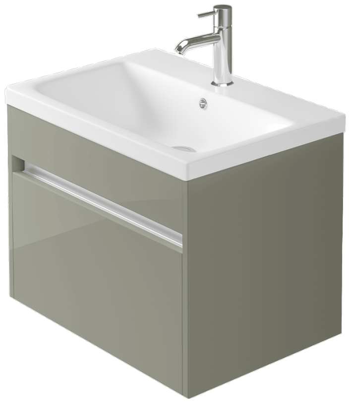 Zaneti Aspect Wall Basin Unit 650mm Sage