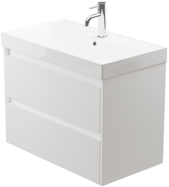 Zaneti Lago 1 Tap Hole Basin 800mm White