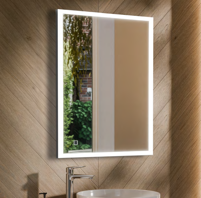 Carron Pluto LED Acrylic Diffuser+Shaver Socket Mirror 1200 x 600mm
