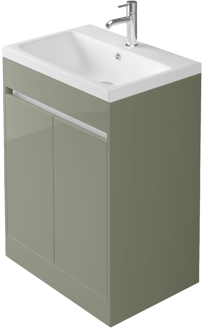 Zaneti Aspect Floor Basin Unit 650mm Sage