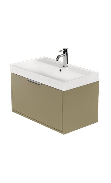 Zaneti Dakota Wall Hung Basin Unit 800mm Olive