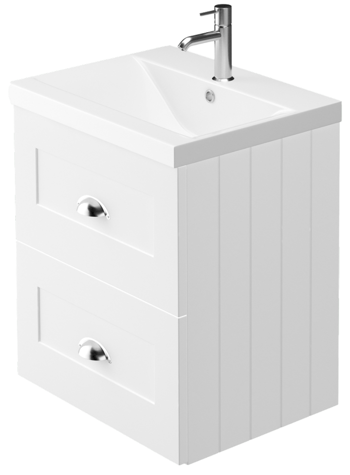 Zaneti Clarity Wall Hung Basin Unit 500mm White