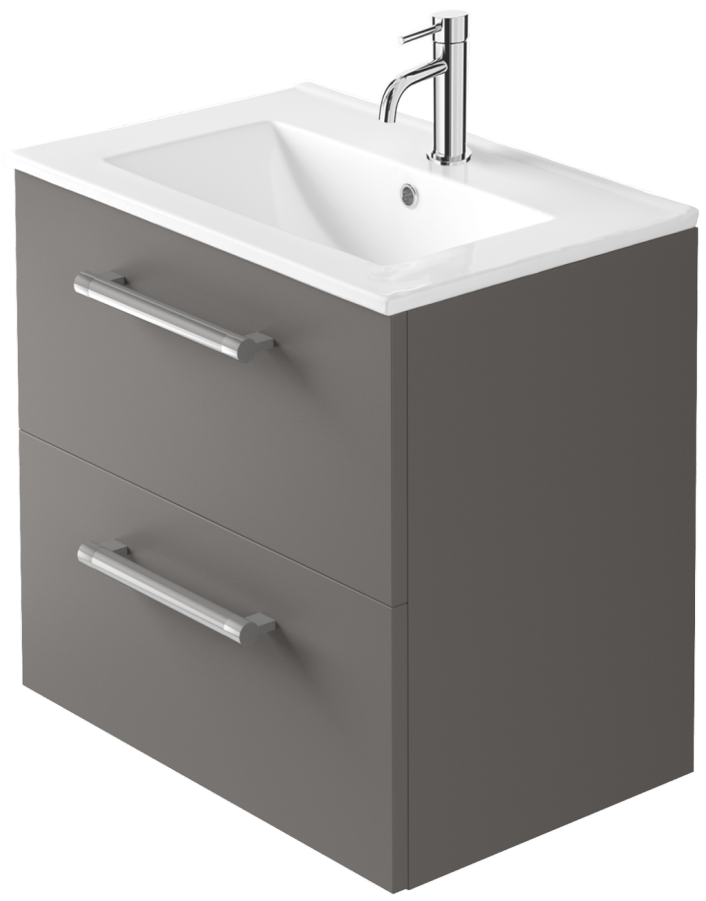 Zaneti Series Wall Unit 600mm Matt Mid Grey