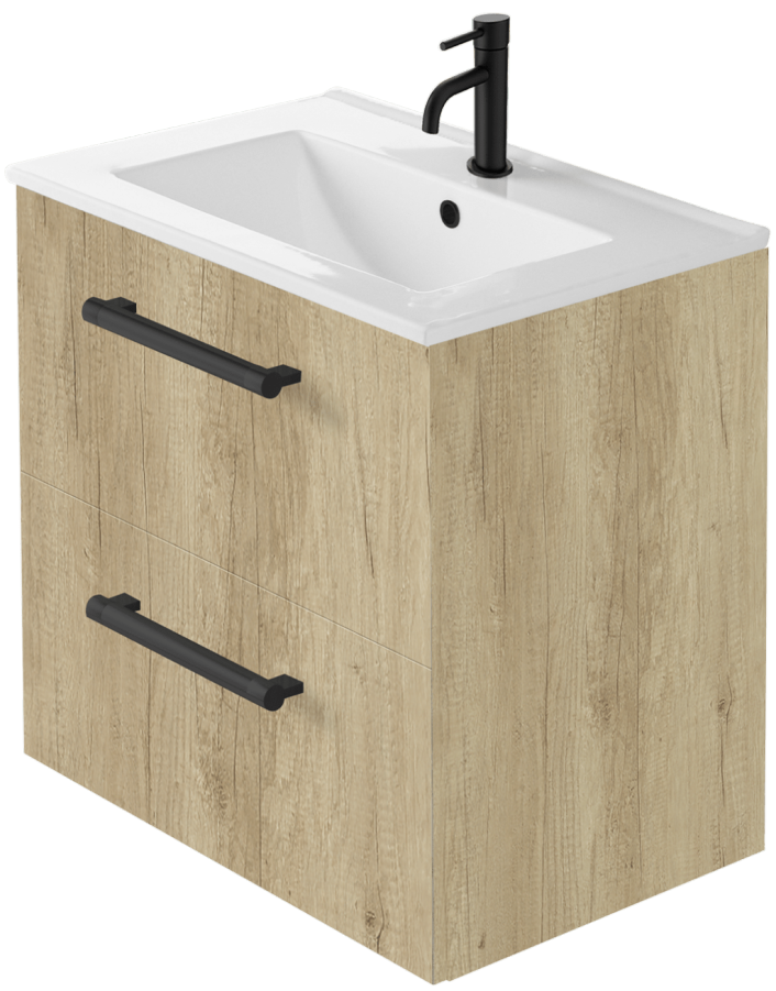 Zaneti Series Wall Hung Unit 600mm Havana Oak