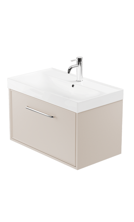 Zaneti Cotswold Wall Hung Basin Unit 800mm Cashmere
