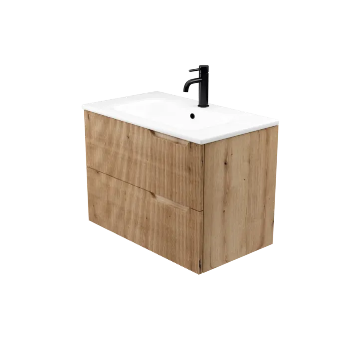 Zaneti Concept Wall Hung Basin Unit 800mm Oak