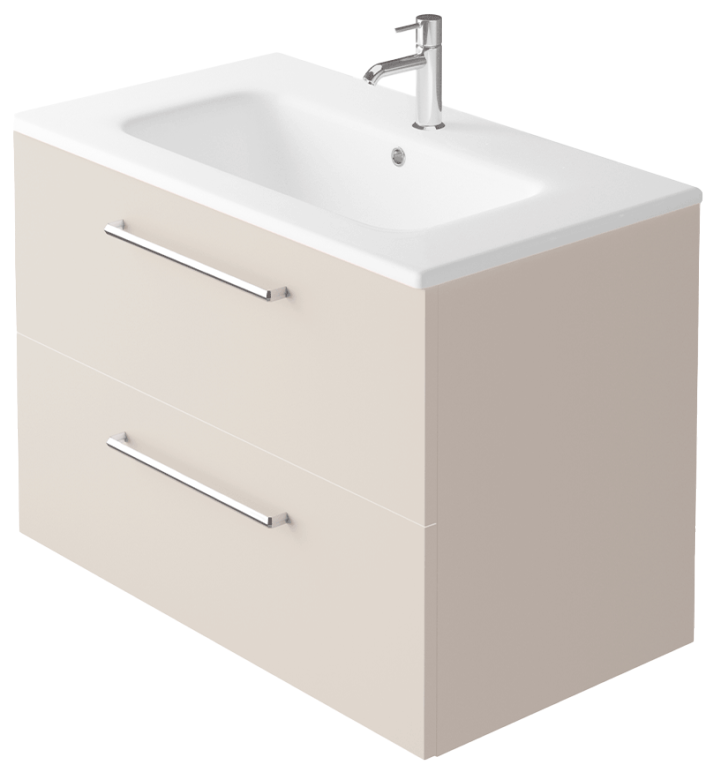 Zaneti Kolour Wall Hung Unit 800mm Cashmere
