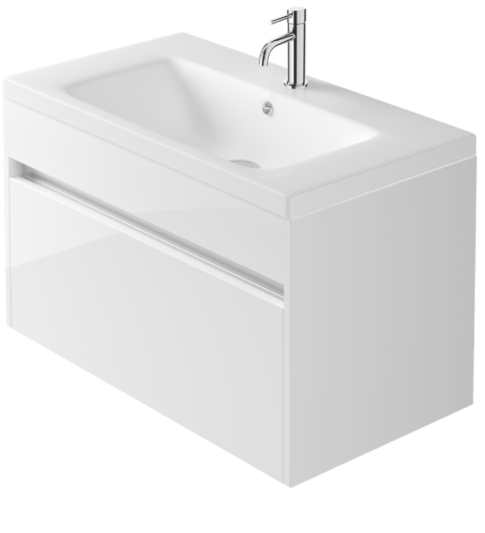 Zaneti Vita 1 Tap Hole Basin 800mm White