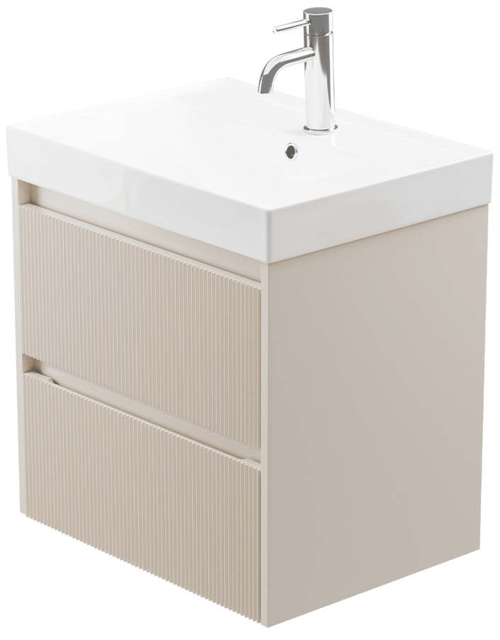 Zaneti Amor Wall Hung Basin Unit 600mm Cashmere