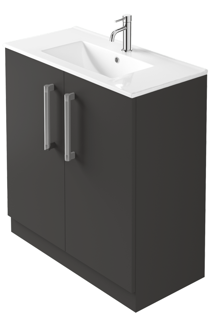 Zaneti Series Floor Unit 800mm Carbon Grey
