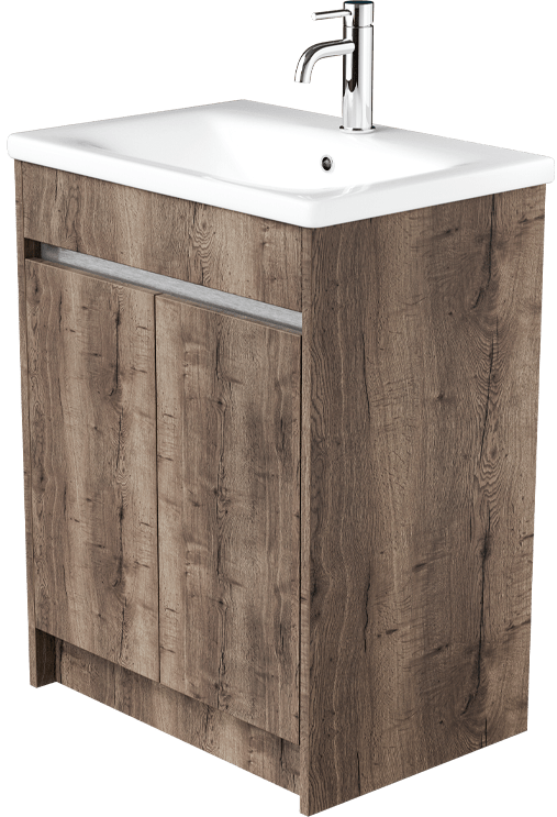 Zaneti Aspect Floor Basin Unit 650mm Tobacco Oak