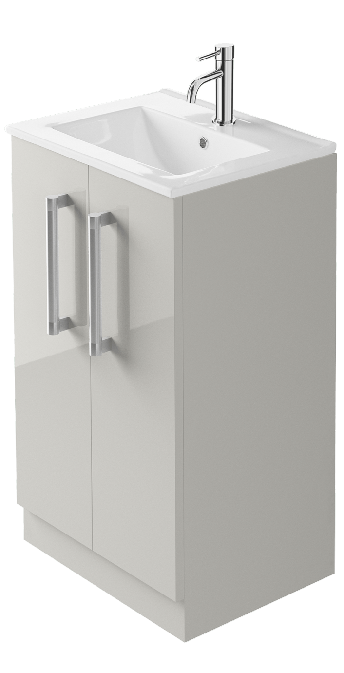 Zaneti Series Floor Unit 500mm Gloss Light Grey