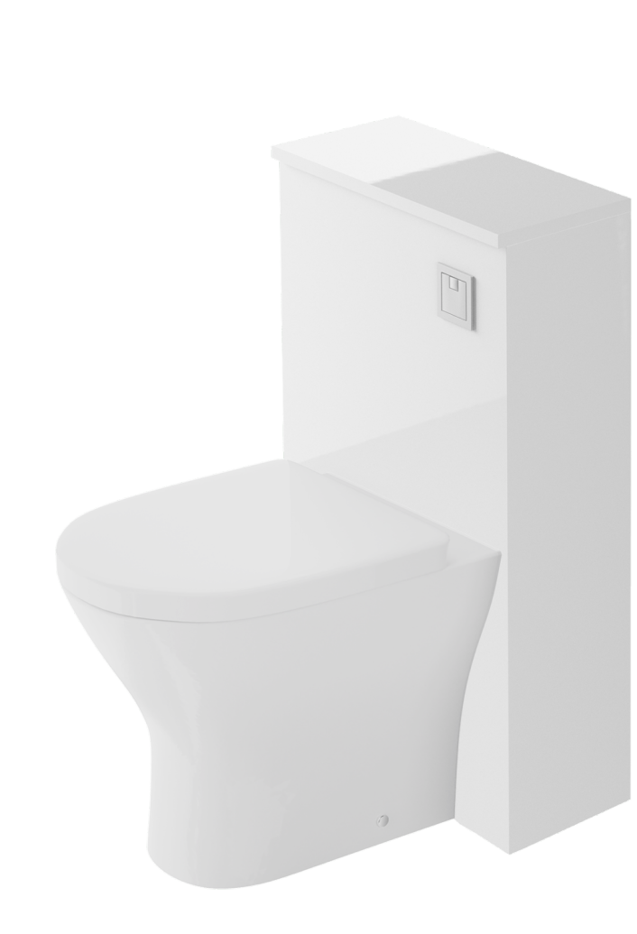 Zaneti Series/Aspect Back To Wall WC Unit 500mm Gloss White